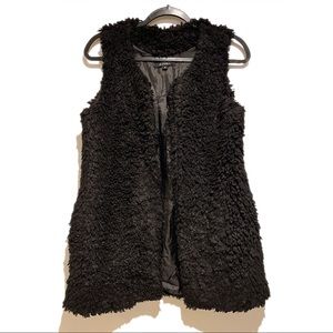 Black fur vest